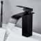 Matte Black Waterfall Bathroom Faucet Stainless Steel Hot Cold Basin Tap 0