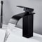 Matte Black Waterfall Bathroom Faucet Stainless Steel Hot Cold Basin Tap 0