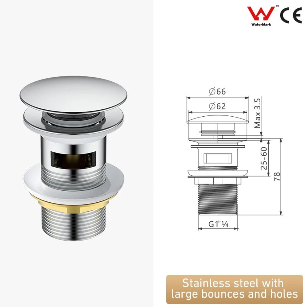 Pop Up Bathroom Sink Drain Stopper With Copper Spring Core Leak Proof Washbasin Drain Filter 5