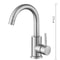 Stainless Steel Bathroom Faucet Swivel Single Lever Sink Mixer Tap 7
