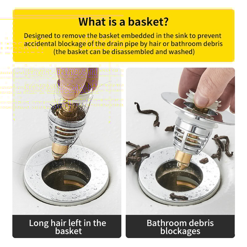 Universal Pop Up Sink Drain Stopper Leak Proof Bathroom Plug 3