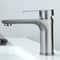 Modern Brushed Stainless Steel Bathroom Sink Faucet Single Handle Hot Cold Mixer 1
