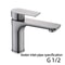 Modern Brushed Stainless Steel Bathroom Sink Faucet Single Handle Hot Cold Mixer 3