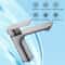 Modern Brushed Stainless Steel Bathroom Sink Faucet Single Handle Hot Cold Mixer 5