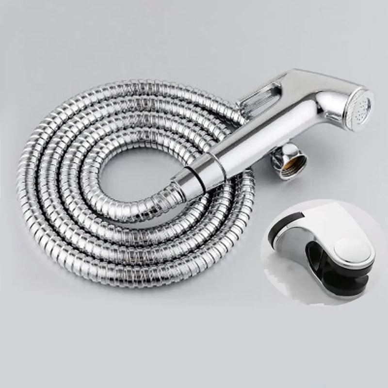 Stainless Steel Handheld Bidet Sprayer Set For Toilet Hygienic Bathroom Cleaning Kit 3