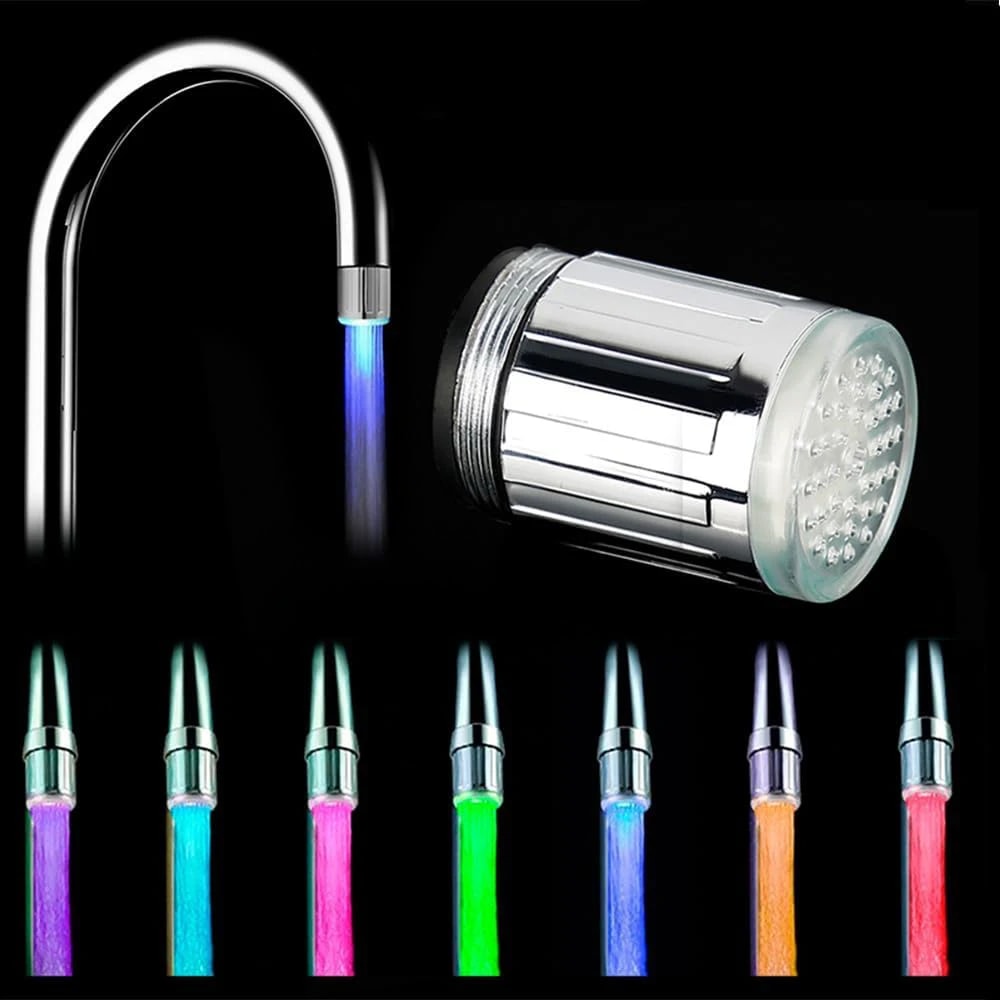 LED Faucet Light Aerator Water Saving Color Changing Tap Nozzle For Kitchen Bathroom 1
