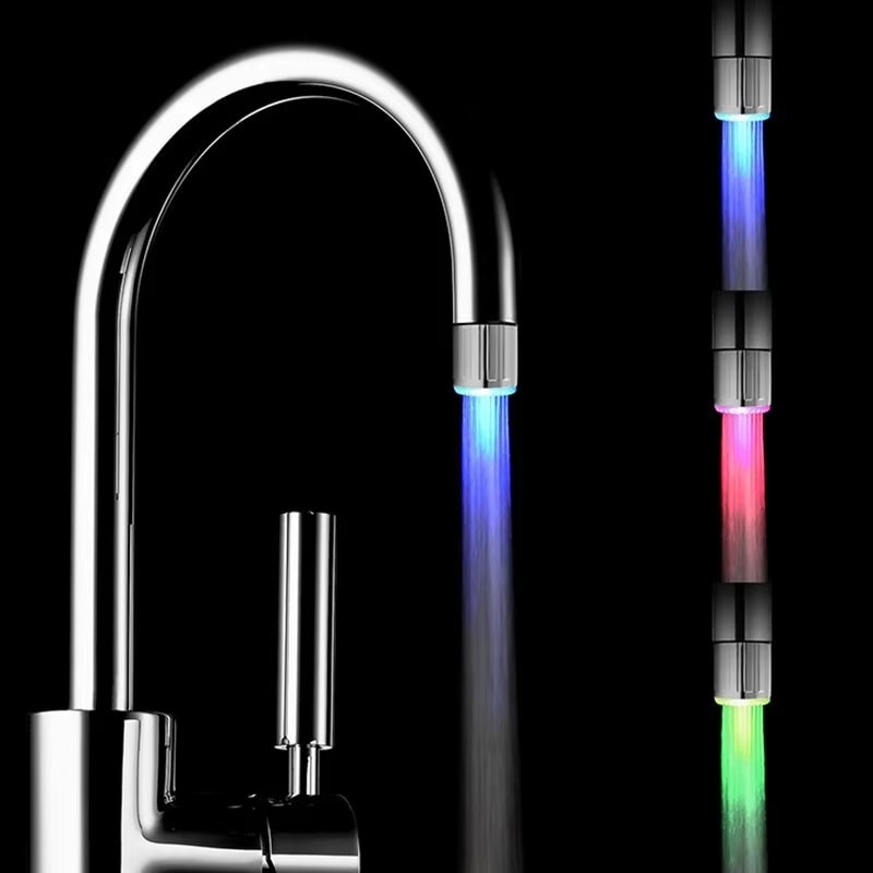 LED Faucet Light Aerator Water Saving Color Changing Tap Nozzle For Kitchen Bathroom 5
