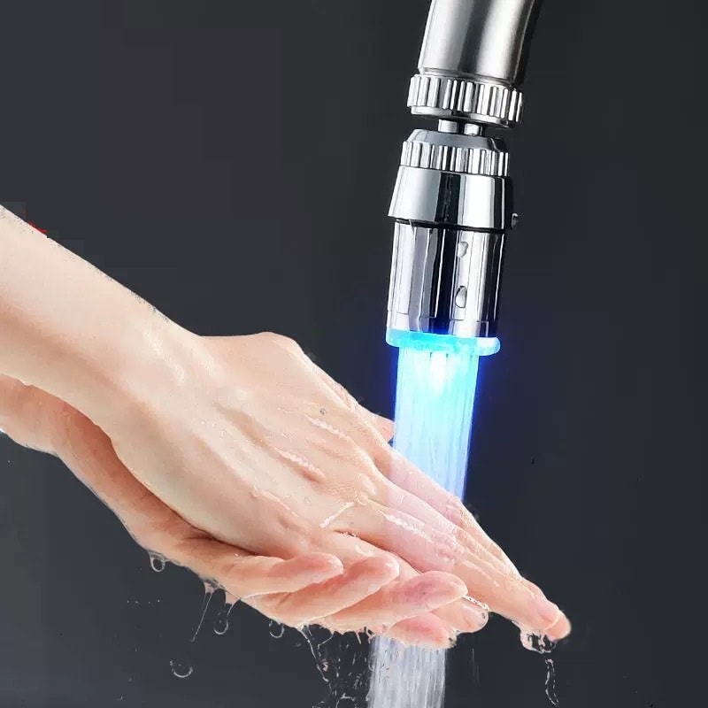 LED Faucet Light Aerator Water Saving Color Changing Tap Nozzle For Kitchen Bathroom 2