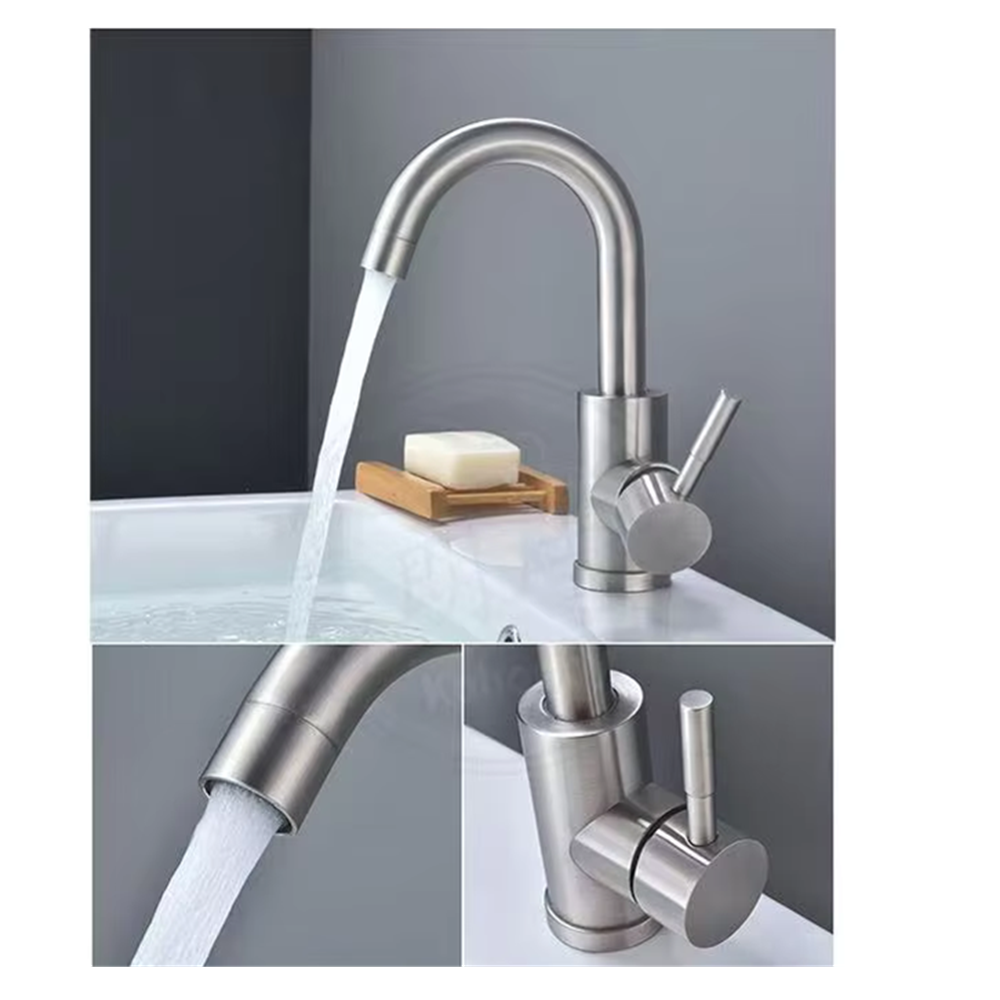 Flexible Kitchen Faucet Swivel Stainless Steel Gold Mixer Tap