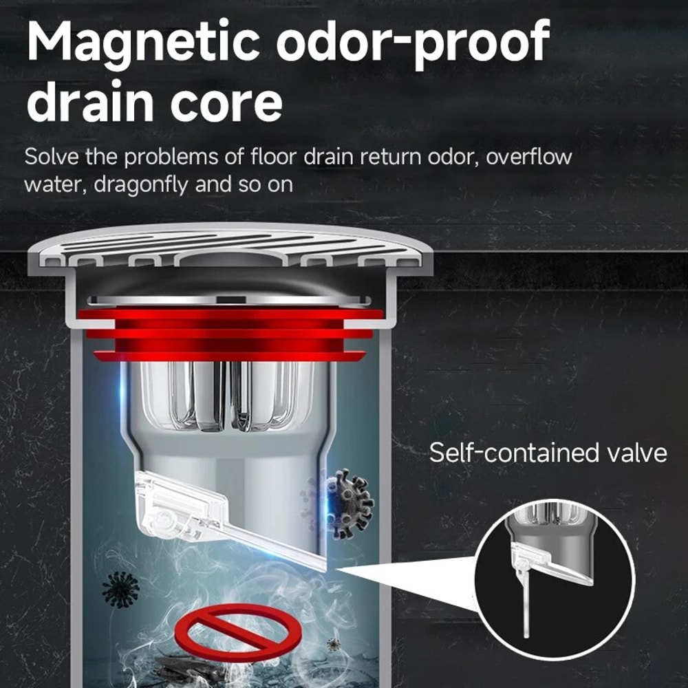 Odor Proof Floor Drain Valve Backflow Preventer Plug for Bathroom Kitchen Sewer Protection
