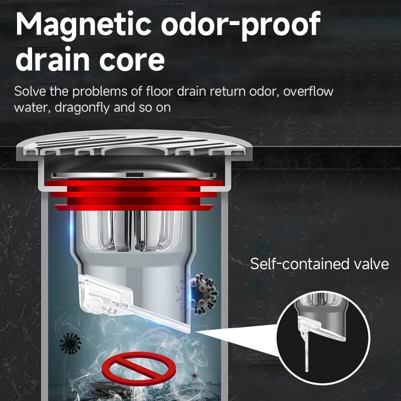 Odor Proof Floor Drain Valve Backflow Preventer Plug for Bathroom Kitchen Sewer Protection