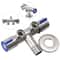 Stainless Steel Double Handle Cold Water Faucet for Bathroom & Washing Machine