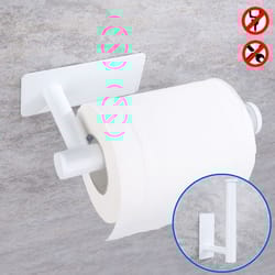 stainless steel adhesive paper towel holder wall mount shelf for kitchen bathroom