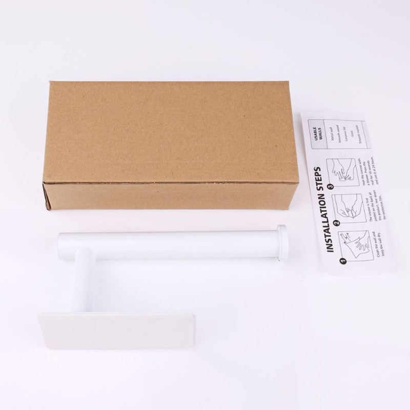 Stainless Steel Adhesive Paper Towel Holder Wall Mount Shelf for Kitchen Bathroom