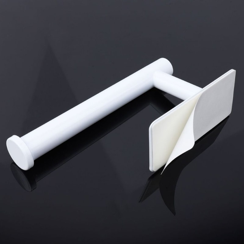 Stainless Steel Adhesive Paper Towel Holder Wall Mount Shelf for Kitchen Bathroom