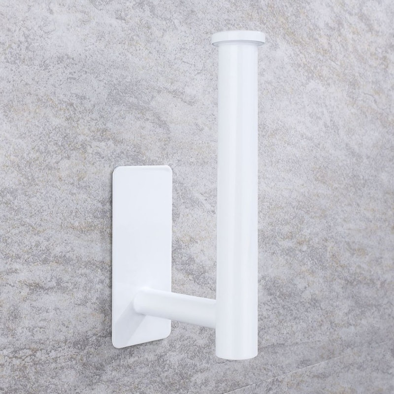Stainless Steel Adhesive Paper Towel Holder Wall Mount Shelf for Kitchen Bathroom
