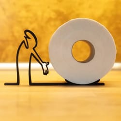 minimalist funny toilet paper holder printed tissue stand bathroom decor