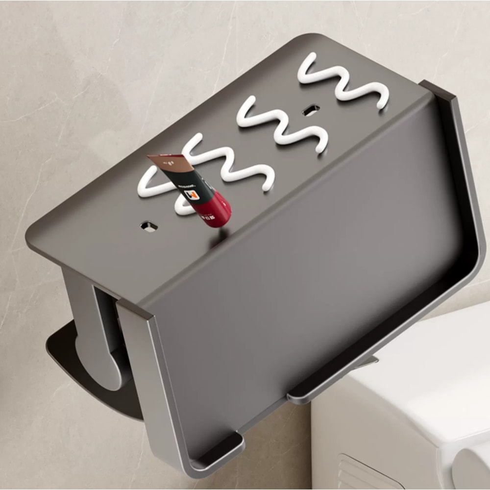 Waterproof Wall Mounted Toilet Paper Holder Box With Storage Dispenser 2