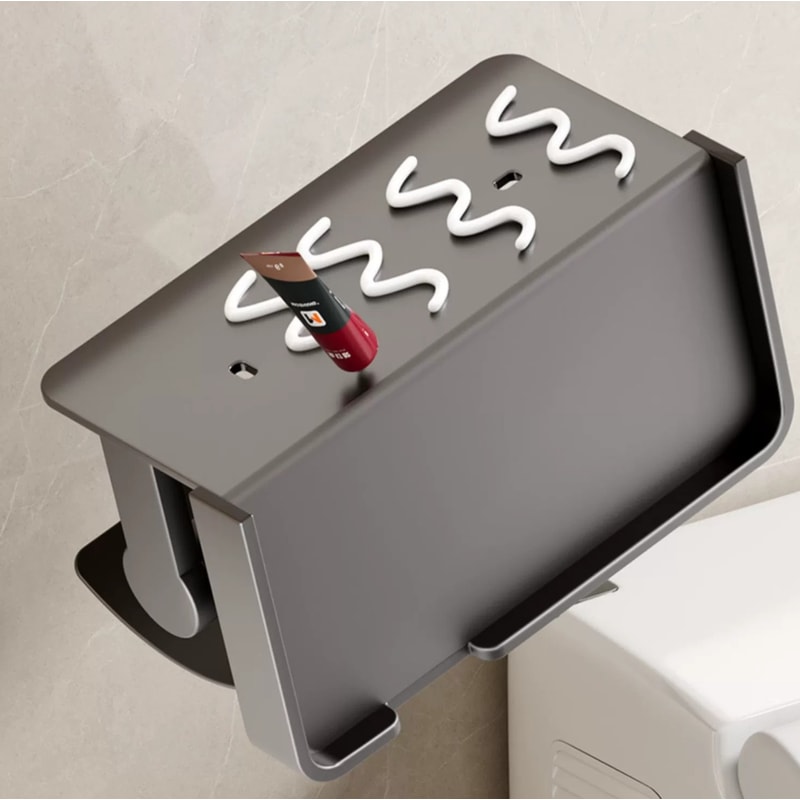 Waterproof Wall Mounted Toilet Paper Holder Box With Storage Dispenser 2