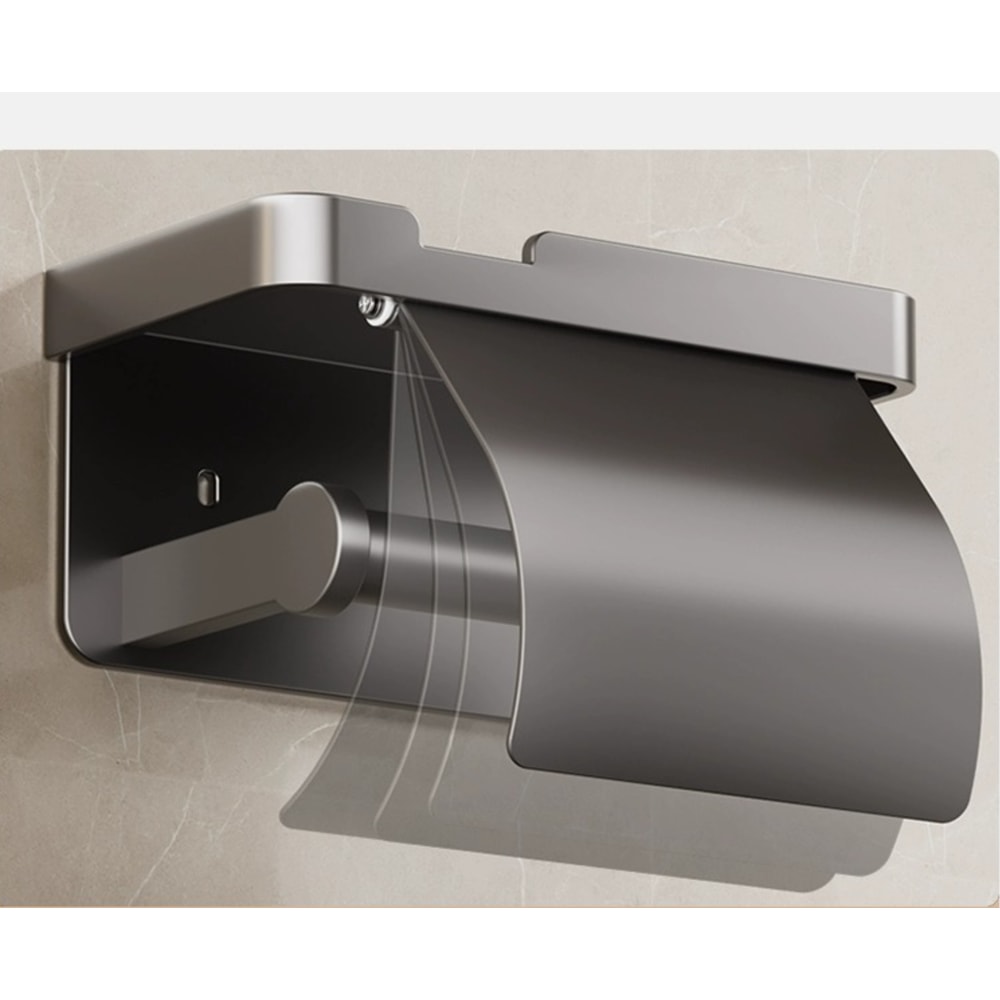 Waterproof Wall Mounted Toilet Paper Holder Box With Storage Dispenser 3