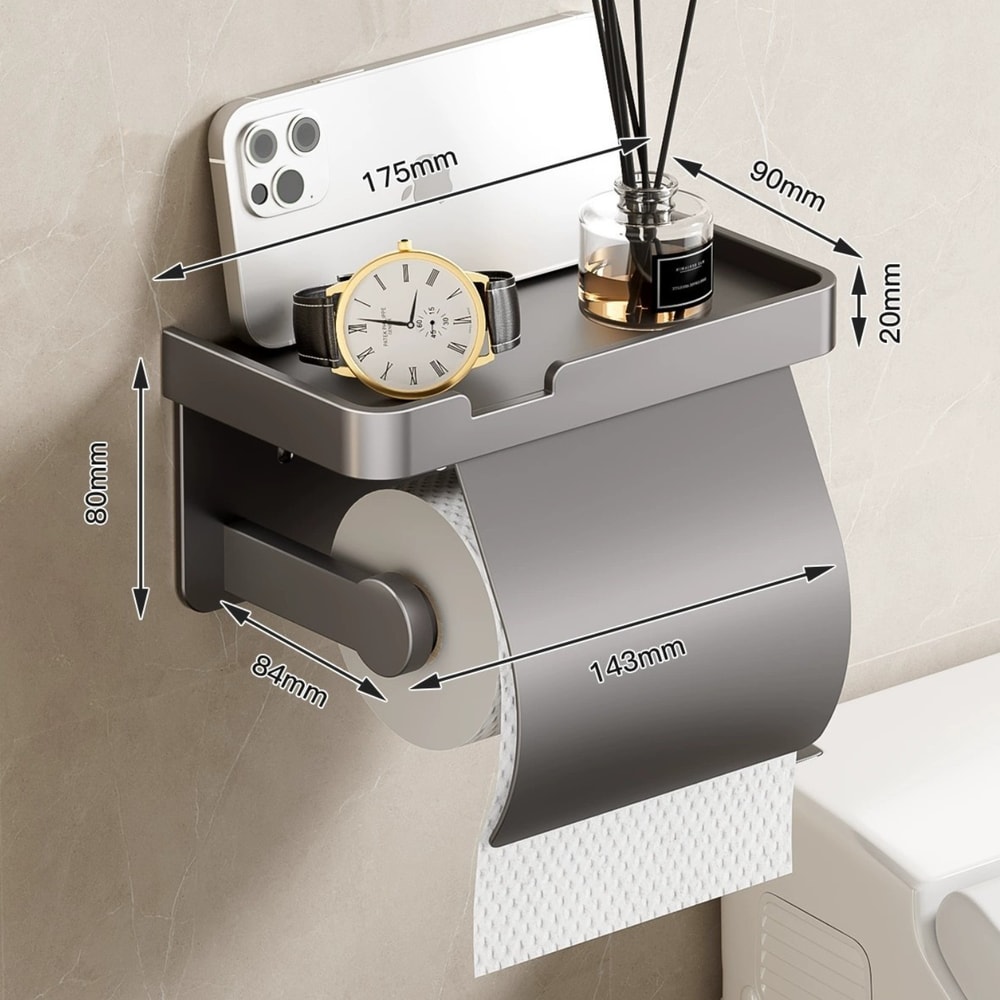 Waterproof Wall Mounted Toilet Paper Holder Box With Storage Dispenser 5