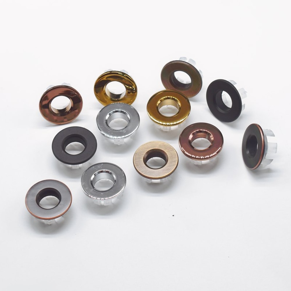 Premium Sink Overflow Cover Insert Ring for Bathroom Basin Durable Copper Finish