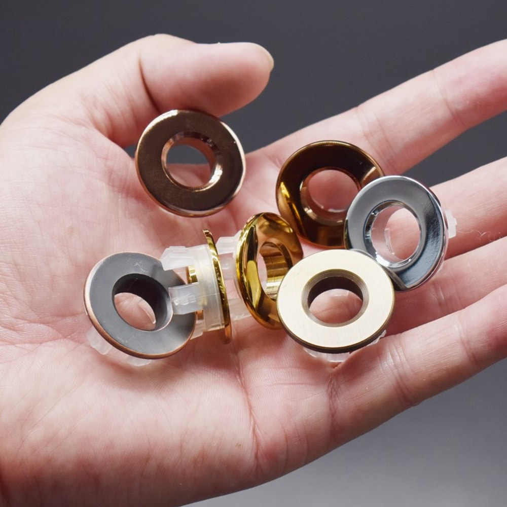 Premium Sink Overflow Cover Insert Ring for Bathroom Basin Durable Copper Finish