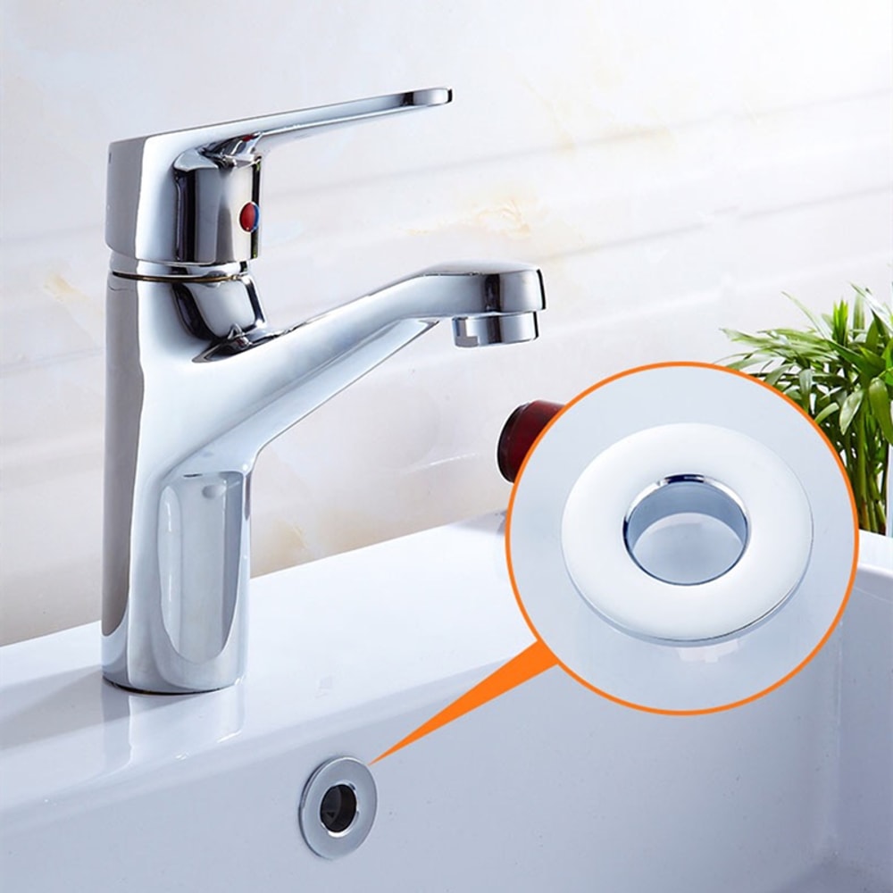 Premium Sink Overflow Cover Insert Ring for Bathroom Basin Durable Copper Finish