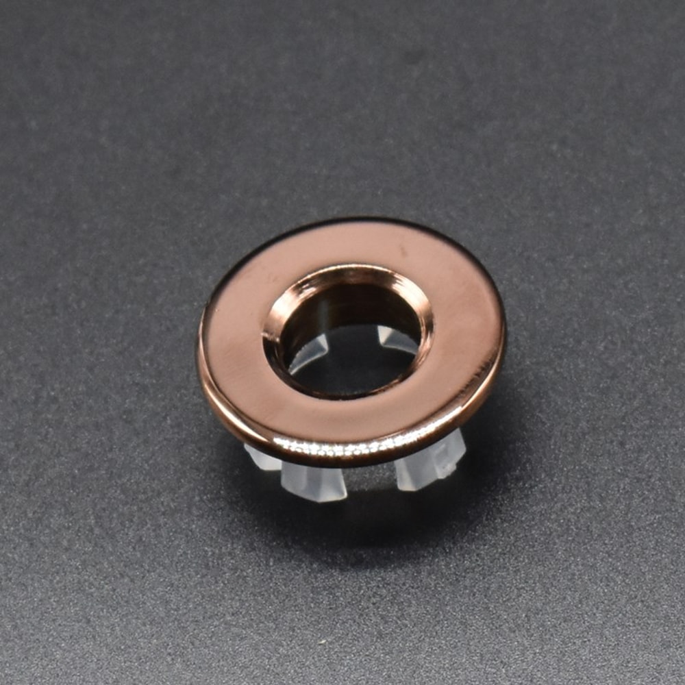 Premium Sink Overflow Cover Insert Ring for Bathroom Basin Durable Copper Finish
