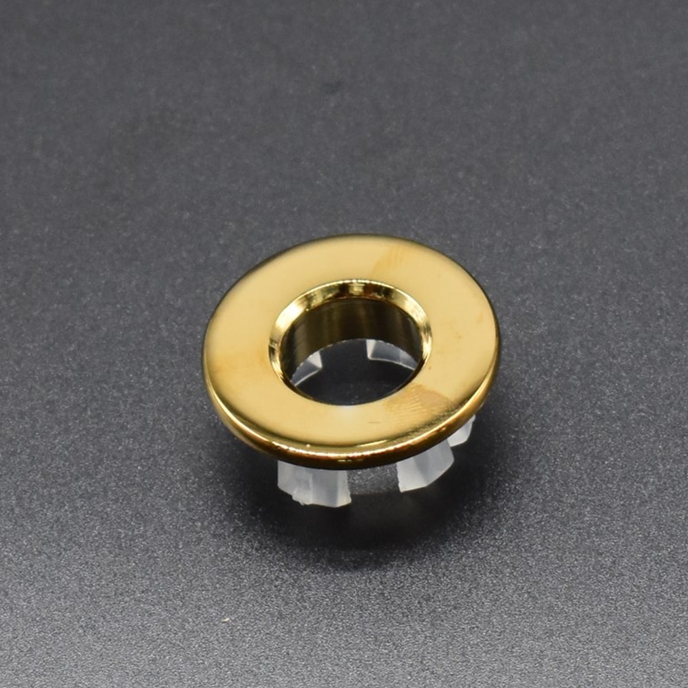 Premium Sink Overflow Cover Insert Ring for Bathroom Basin Durable Copper Finish