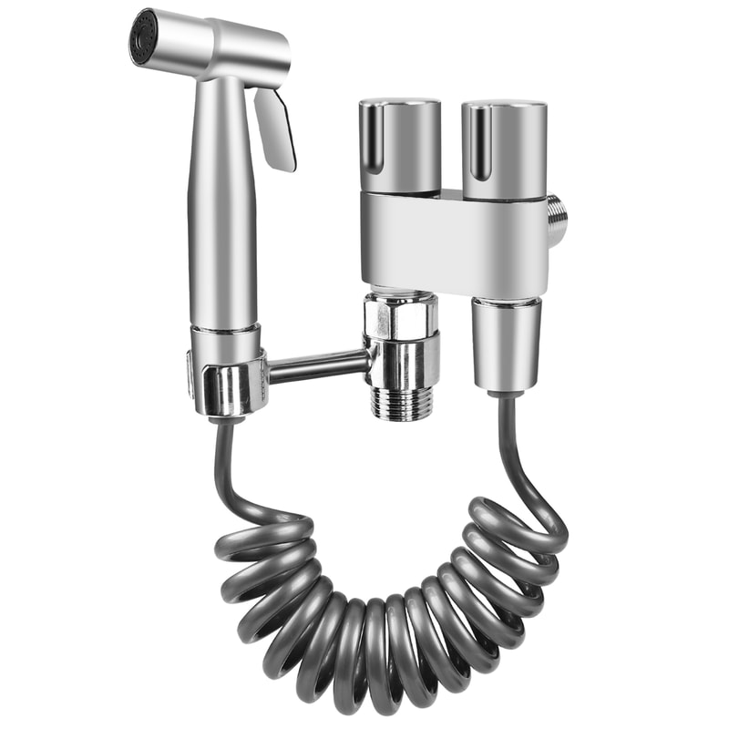 Stainless Steel Handheld Bidet Sprayer for Toilet Hygienic Bathroom Cleaning Kit