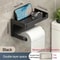 Wall Mounted Toilet Paper Holder with Shelf No Drill Adhesive Waterproof Bathroom Organizer