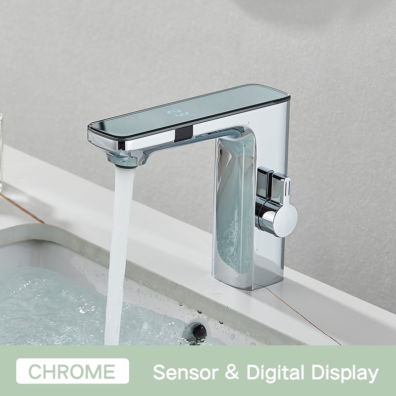 Smart Touchless Sensor Faucet With Digital Display Hot Cold Mixer 6