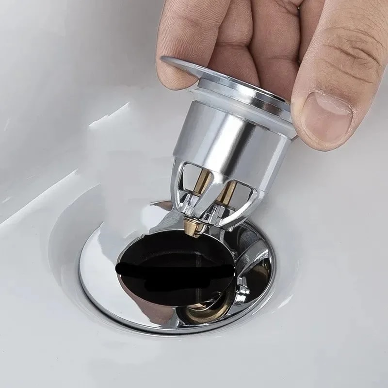 Universal Push Pop Sink Stopper With Sink Drain Filter Anti Clog Bounce Core 3