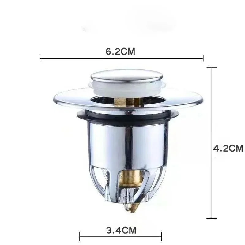 Universal Push Pop Sink Stopper With Sink Drain Filter Anti Clog Bounce Core 5