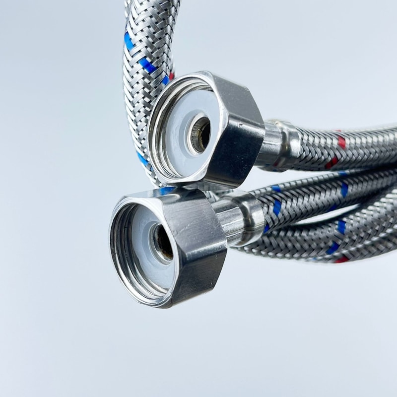 Stainless Steel Flexible Faucet Hose Hot Cold Water Supply Pipes 4