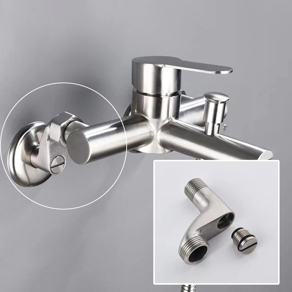 Adjustable Shower Valve Adapter Set Stainless Steel Wall Mounted Faucet Extension
