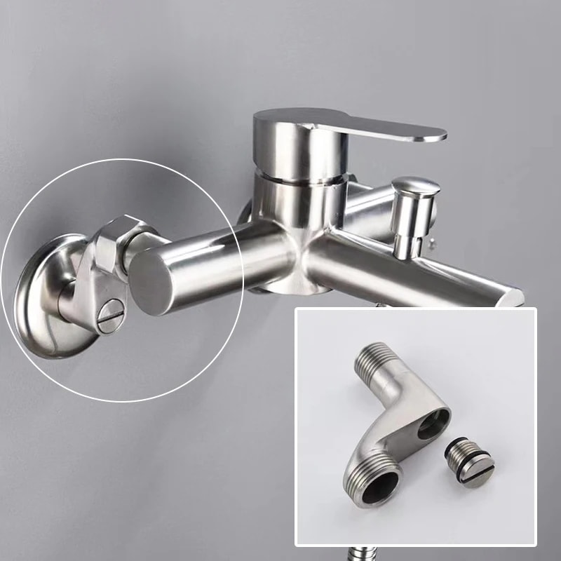Adjustable Shower Valve Adapter Set Stainless Steel Wall Mounted Faucet Extension