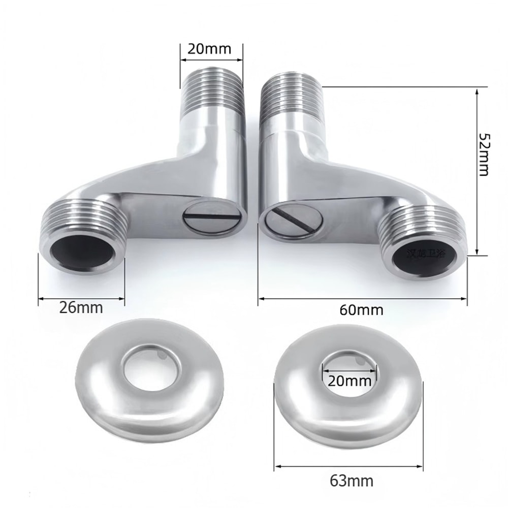Adjustable Shower Valve Adapter Set Stainless Steel Wall Mounted Faucet Extension