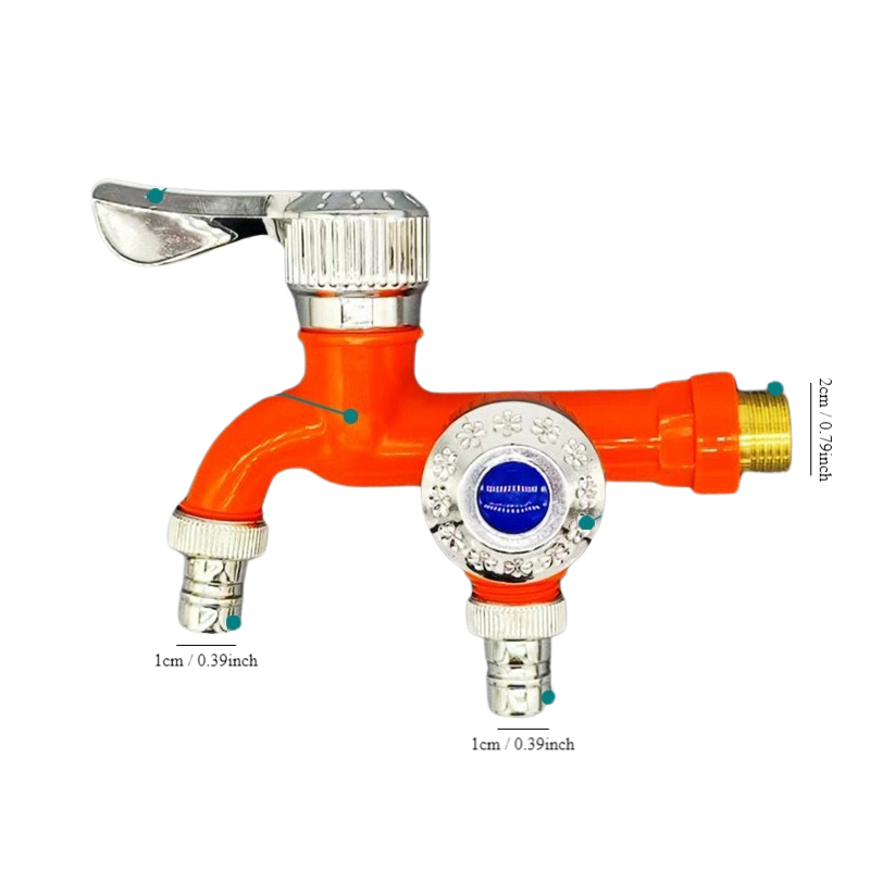 Dual Outlet Washing Machine Faucet Splitter For Bathroom Balcony Laundry 4