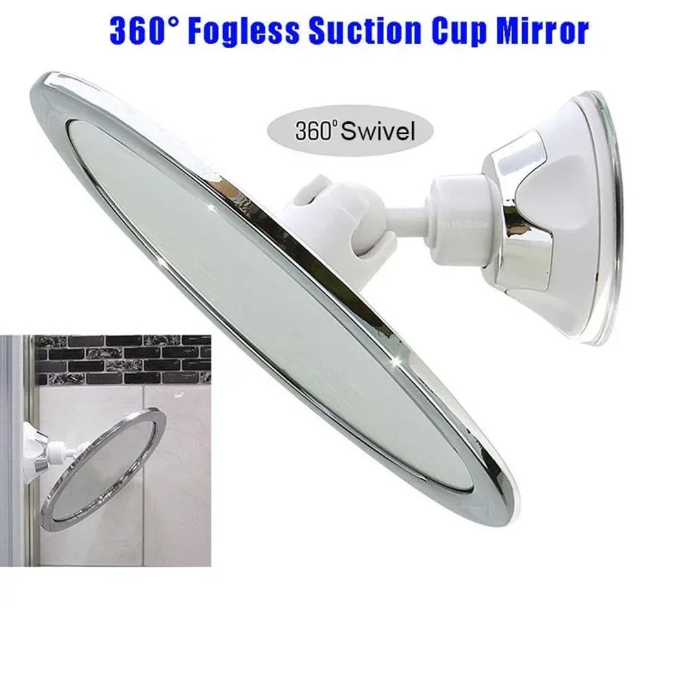 Fogless Shower Mirror With Suction Cup Holder For Makeup Shaving 0