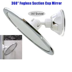 fogless shower mirror with suction cup holder for makeup & shaving