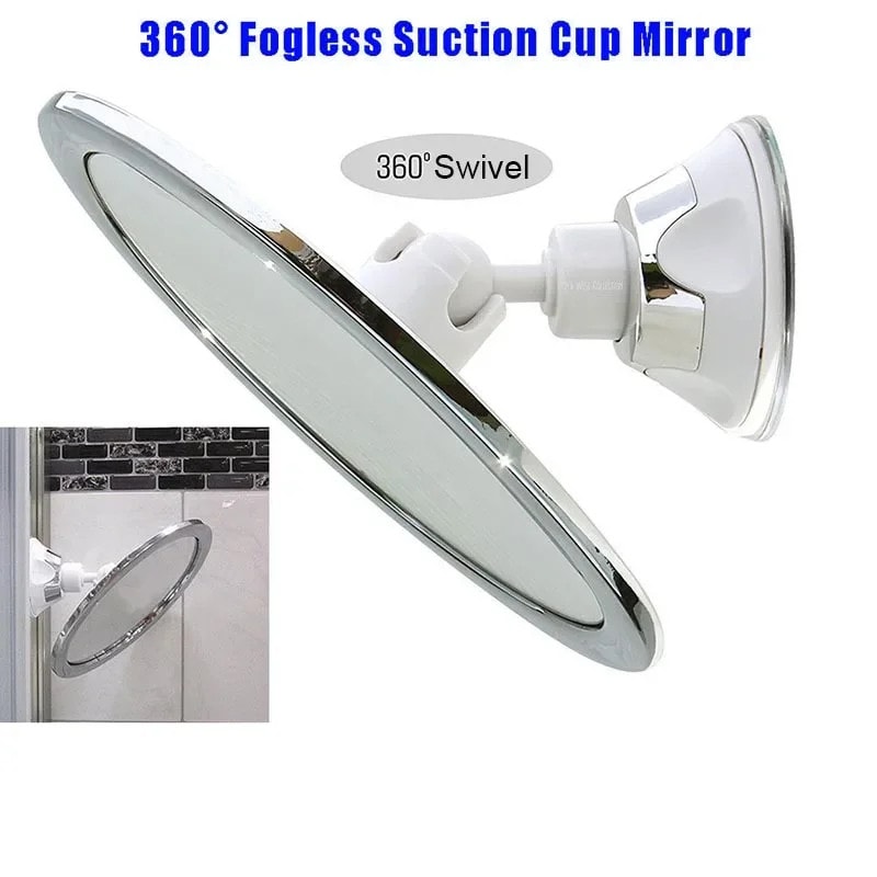 Fogless Shower Mirror With Suction Cup Holder For Makeup Shaving 0