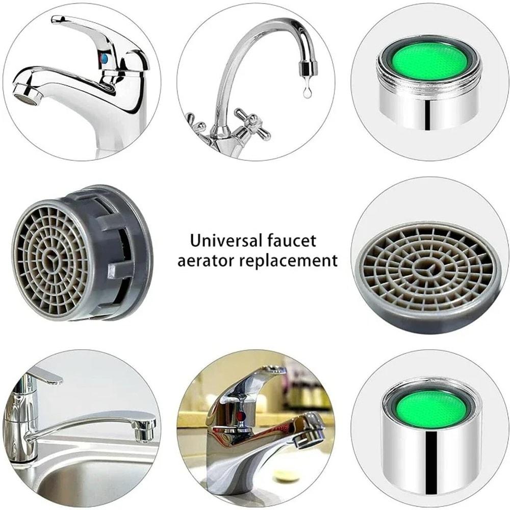 Faucet Aerator Replacement Set Water Saving Tap Filter Inserts for Smooth Flow