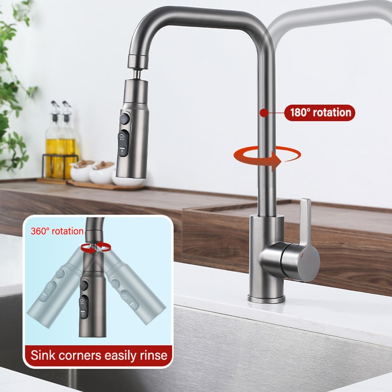 Rotating Faucet Extender with Spray Modes Water Saving Splash Filter