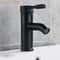 Matte Black Bathroom Sink Faucet Single Handle Hot Cold Mixer Tap 0