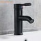 Matte Black Bathroom Sink Faucet Single Handle Hot Cold Mixer Tap 0