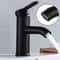 Matte Black Bathroom Sink Faucet Single Handle Hot Cold Mixer Tap 2