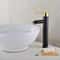 Matte Black Bathroom Sink Faucet Single Handle Hot Cold Mixer Tap 6
