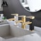 Luxury Gold Bathroom Faucet Stainless Steel Square Mixer Tap 0